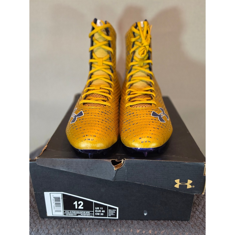 Under Armour Team Highlight MC Nitro Football Cleats Gold Navy 1270836-777 12